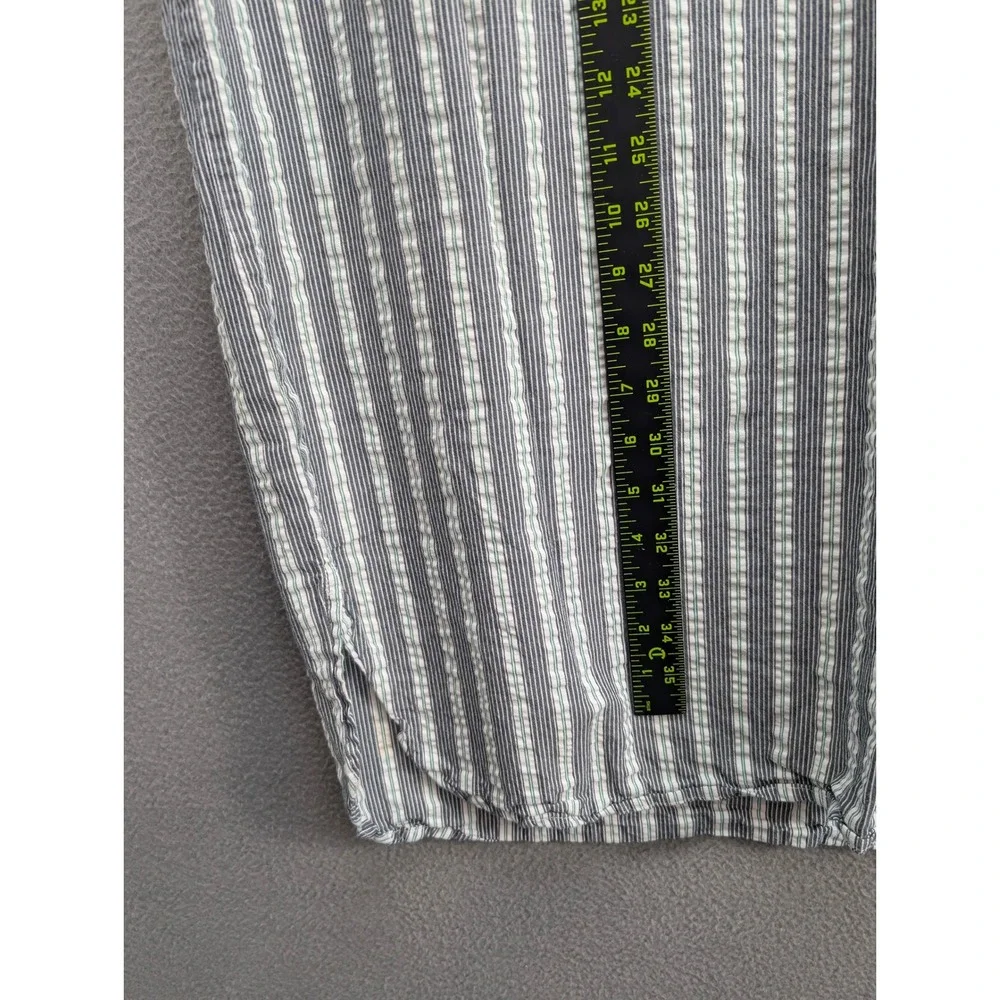The Vermont‎ Country Store Men's Seersucker Striped Nightshirt Size XL Cotton